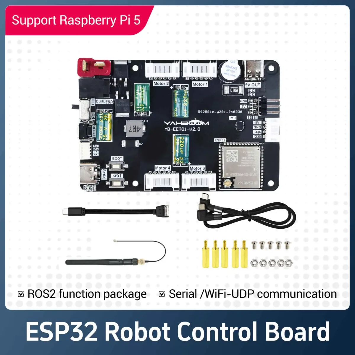 Esp Ros2 Micro ROS Control Board ESP32 Mode ROS2 with 6 Axis IMU Attitude Sensor ...