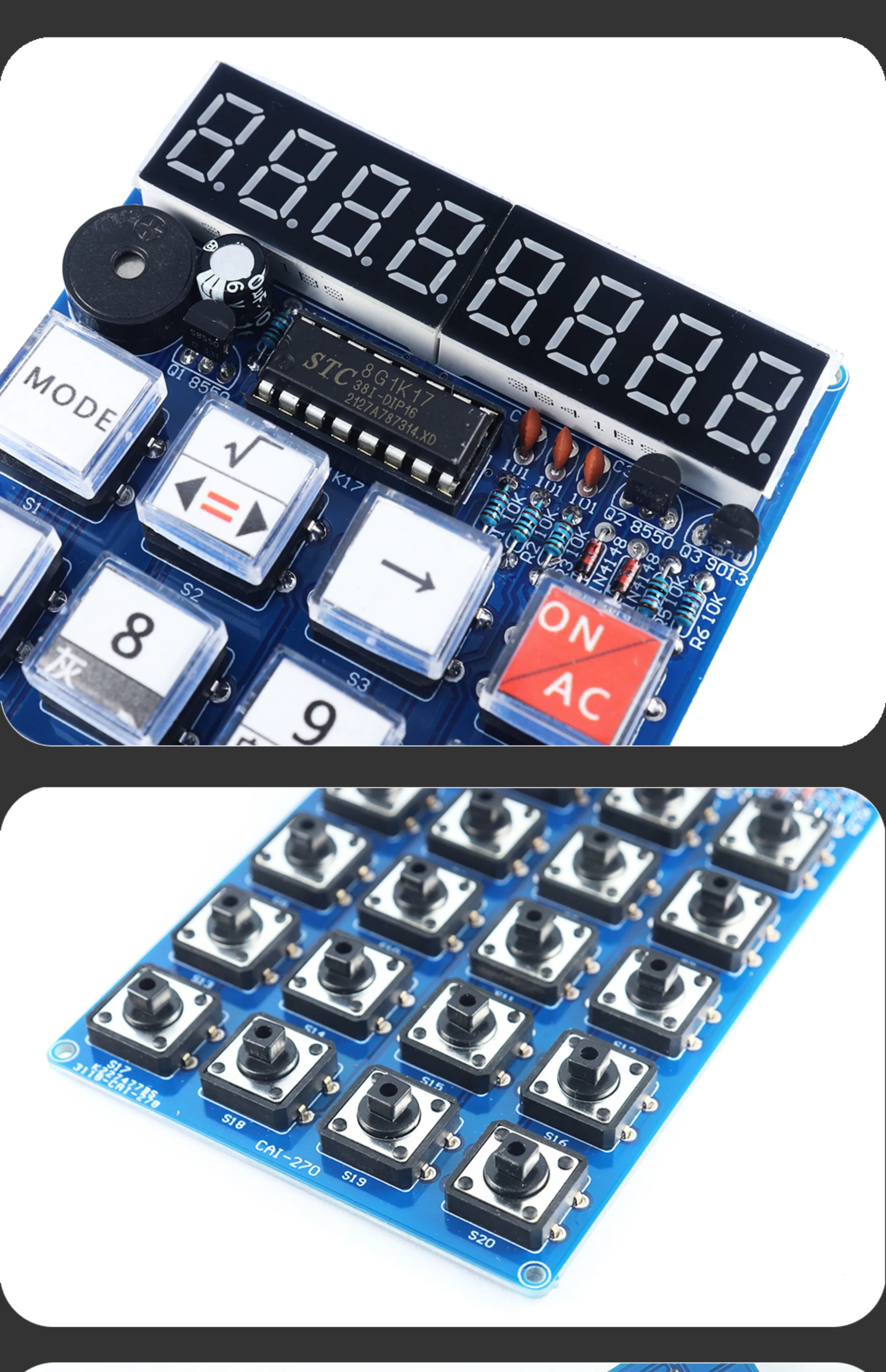 LED Digital Tube Display Calculator DIY Electronic Kit - 51 ...