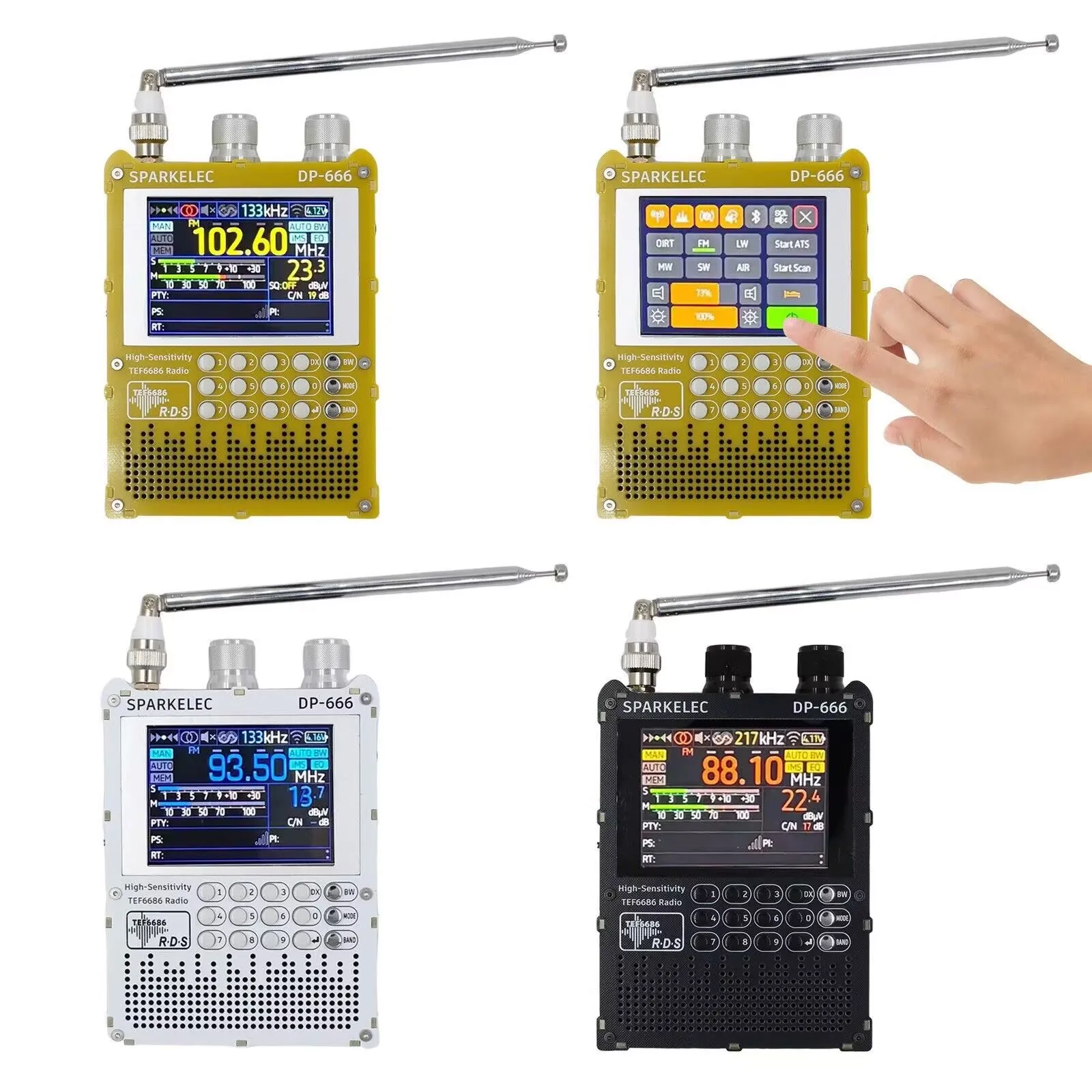 Fm666 Frame DP-666 TEF6686 Full-Band Radio Module | ESP32, FM/AM/SW, RDS & 2.8-inch ...
