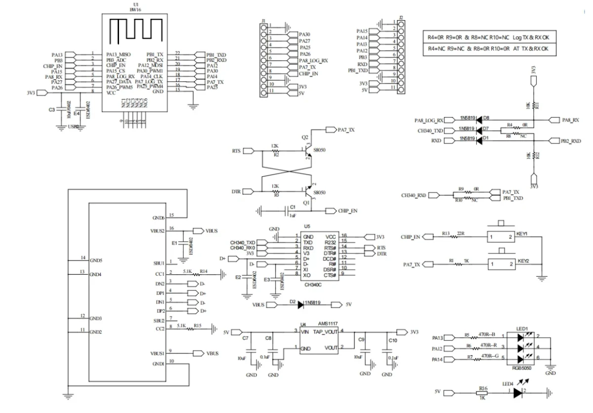 Bw16 Kit BW16-Kit Development Board RTL8720DN | Dual-Band Wi-Fi & Bluetooth BLE ...