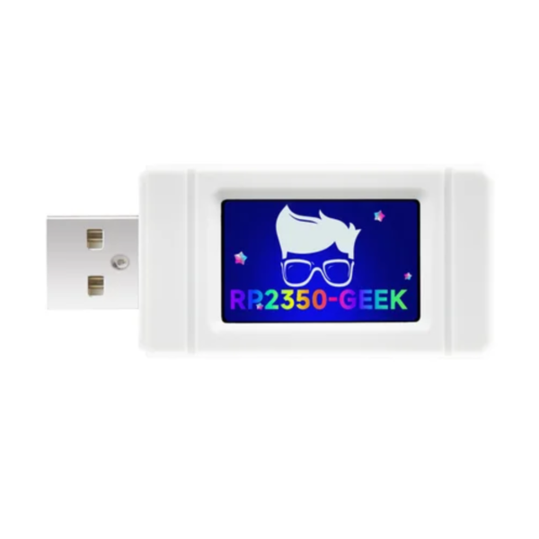 1.14inch 65K Color LCD RP2350-GEEK Development Board, USB Debugging Downloader, With White Plastic Case
