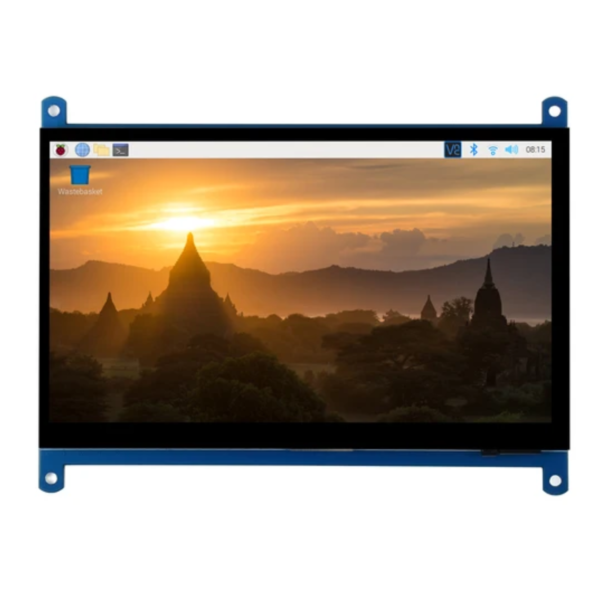7inch Capacitive Touch Screen LCD (C), Low Power Consumption, 5-Points, Supports All Versions Of Raspberry Pi