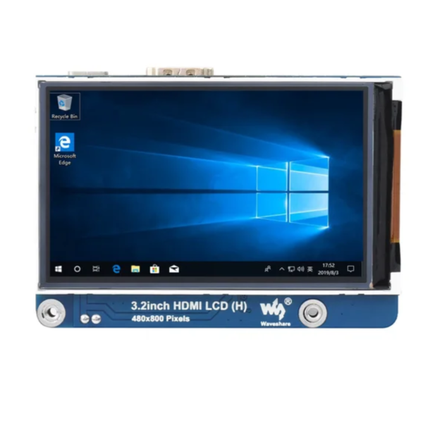 3.2inch HDMI IPS LCD Display (H), 480×800 Adjustable Brightness, HDMI, No Touch for Raspberry Pi/Jetson Nano/PC