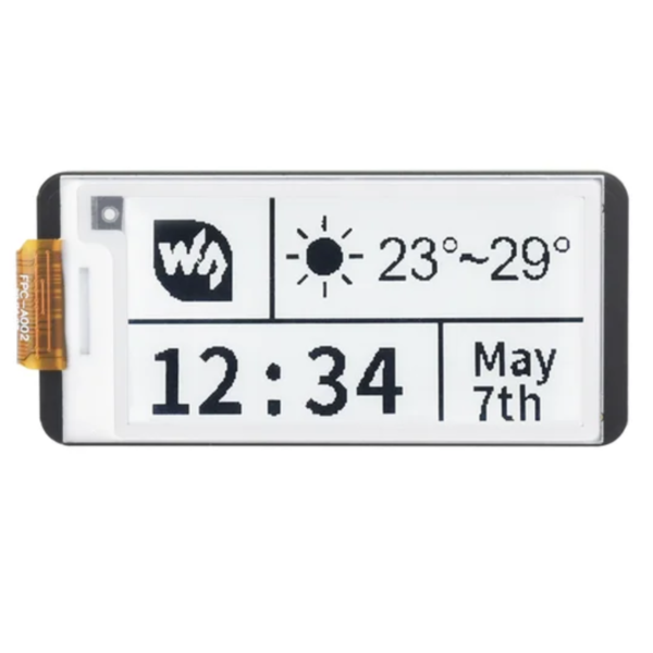 2.13inch E-Paper HAT+, HAT+ Standard, Partial Refresh Support, E-Ink Display for Raspberry Pi