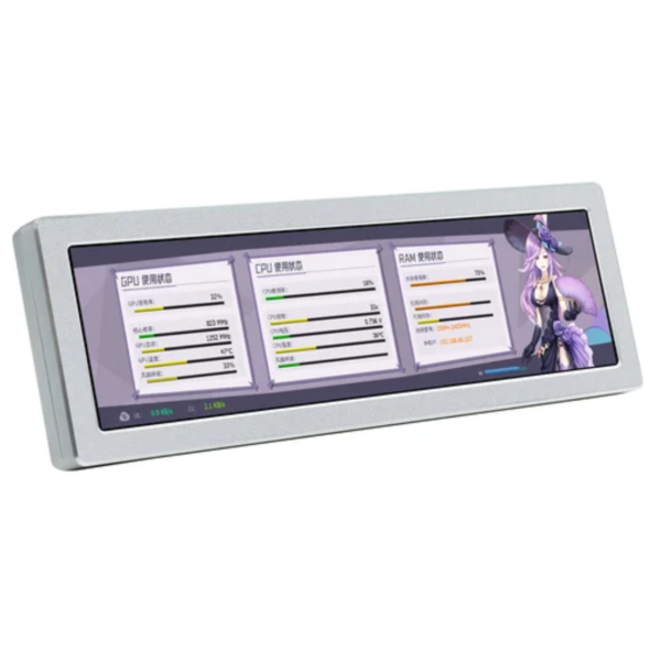 8.8inch IPS Side Monitor for Raspberry Pi/Jetson Nano, 480×1920, HDMI, HiFi Speaker, No Touch, AIDA64 PC Temp Monitor