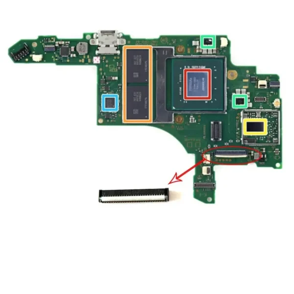 2pcs 53pin LCD Display Connector FPC Socket for Nintendo Switch NS Motherboard Replacement Parts