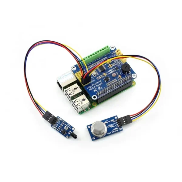 High-Precision AD/DA Board, Raspberry Pi GPIO Interface, Supports Raspberry Pi Series Boards, Jetson Nano