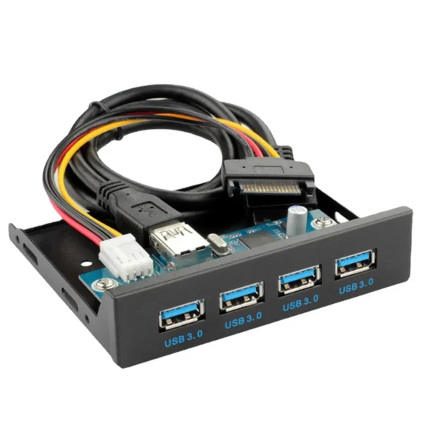 USB 3.0 HUB 4 Ports HUB Front Panel to Motherboard 20Pin 19Pin Header Connector Cable Compatible for 5.25" CD-ROM Bay
