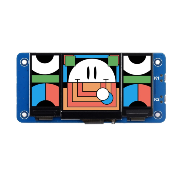Triple LCD HAT For Raspberry Pi, Onboard 1.3inch IPS LCD Main Screen and Dual 0.96inch IPS LCD Secondary Screens