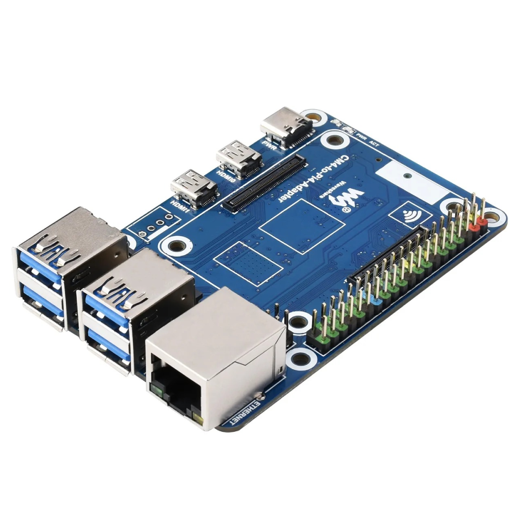 CM4 To Pi4B Adapter For Raspberry Pi, Expansion Board Dual HDMI For Raspberry Pi 4B (1)-1783908461